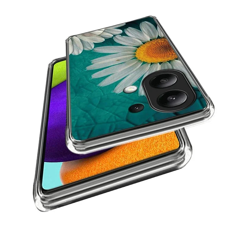 For Xiaomi Redmi Note 13 4G TPU Case IMD Pattern Printing Drop-proof Phone Cover