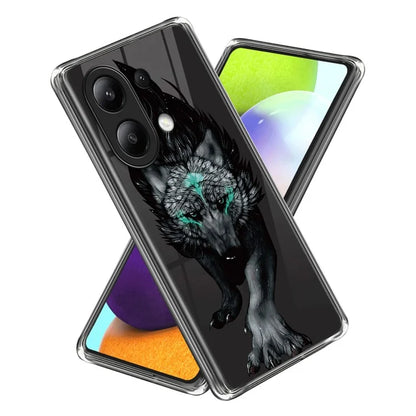 For Xiaomi Redmi Note 13 4G TPU Case IMD Pattern Printing Drop-proof Phone Cover