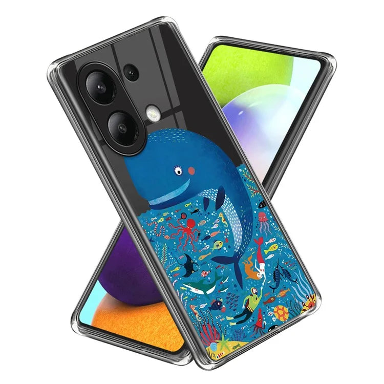 For Xiaomi Redmi Note 13 4G IMD Pattern Printing Cellphone Case TPU Protective Cover