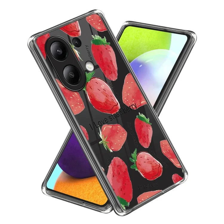 For Xiaomi Redmi Note 13 4G IMD Pattern Printing Cellphone Case TPU Protective Cover