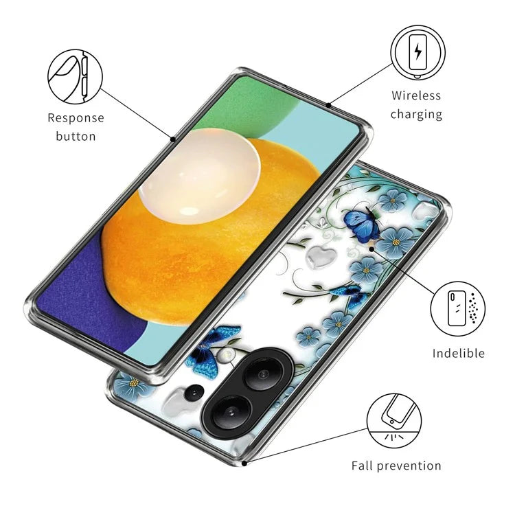 For Xiaomi Redmi Note 13 4G IMD Pattern Printing Cellphone Case TPU Protective Cover