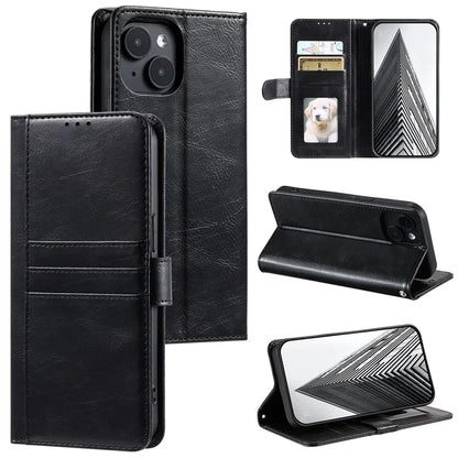 013 Style For iPhone 14 Case Leather 6 Card Holders Phone Wallet Cover