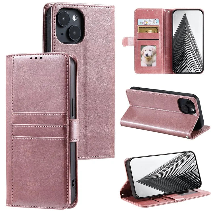 013 Style For iPhone 14 Case Leather 6 Card Holders Phone Wallet Cover