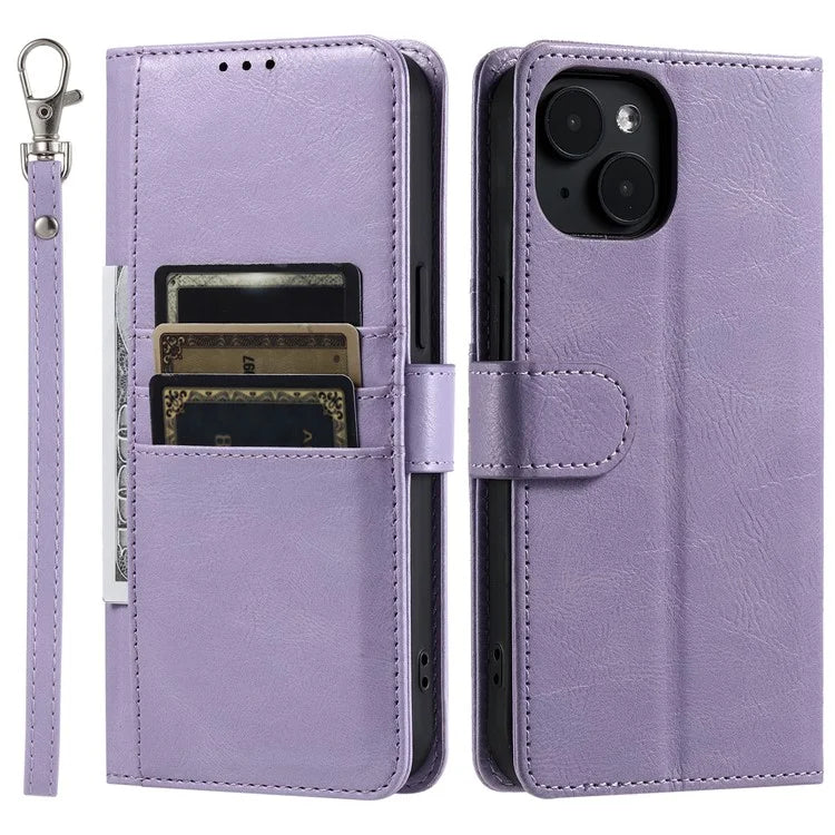 013 Style For iPhone 14 Case Leather 6 Card Holders Phone Wallet Cover