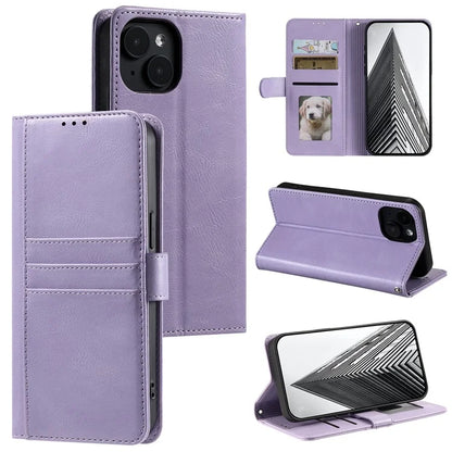013 Style For iPhone 14 Case Leather 6 Card Holders Phone Wallet Cover