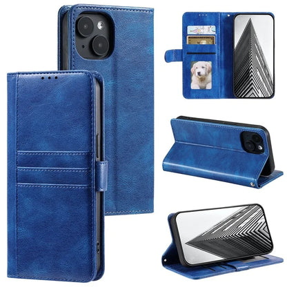 013 Style For iPhone 14 Case Leather 6 Card Holders Phone Wallet Cover