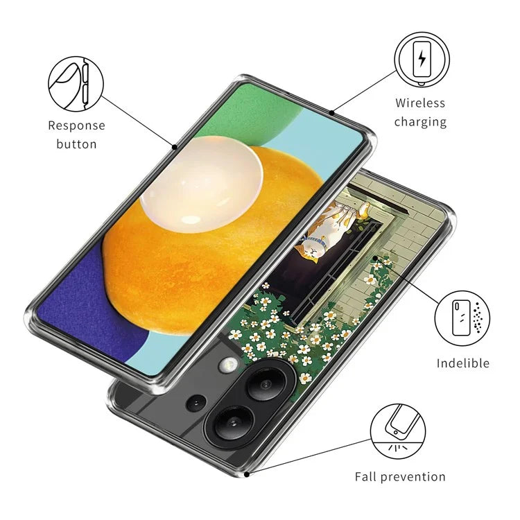 For Xiaomi Redmi Note 13 4G Slim Case Pattern Printing TPU Phone Cover