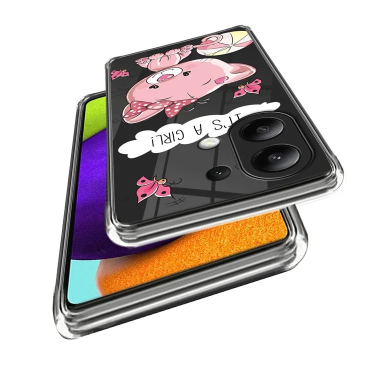 For Xiaomi Redmi Note 13 4G Case Soft TPU Pattern Printed Phone Shell