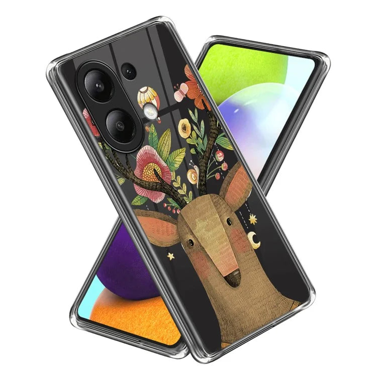 For Xiaomi Redmi Note 13 4G Case Soft TPU Pattern Printed Phone Shell