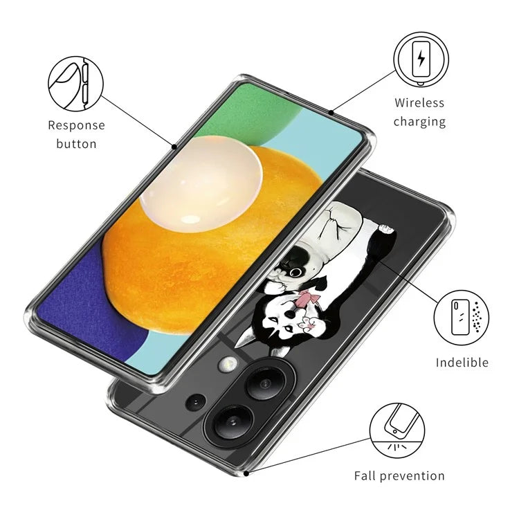 For Xiaomi Redmi Note 13 4G Case Soft TPU Pattern Printed Phone Shell