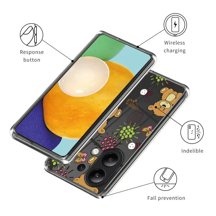 For Xiaomi Redmi Note 13 4G Case Soft TPU Pattern Printed Phone Shell