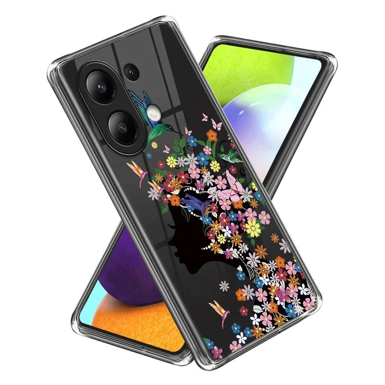 For Xiaomi Redmi Note 13 4G Case Soft TPU Pattern Printed Phone Shell