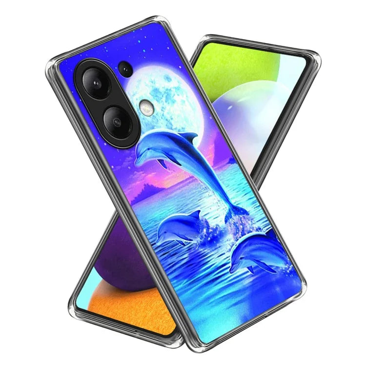 For Xiaomi Redmi Note 13 4G Case Slim Pattern Printed TPU Phone Cover