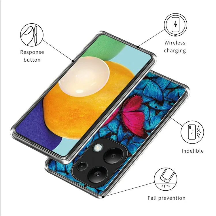For Xiaomi Redmi Note 13 Pro 4G / Poco M6 Pro 4G TPU Case Pattern Printing Ultra-slim Protective Shell