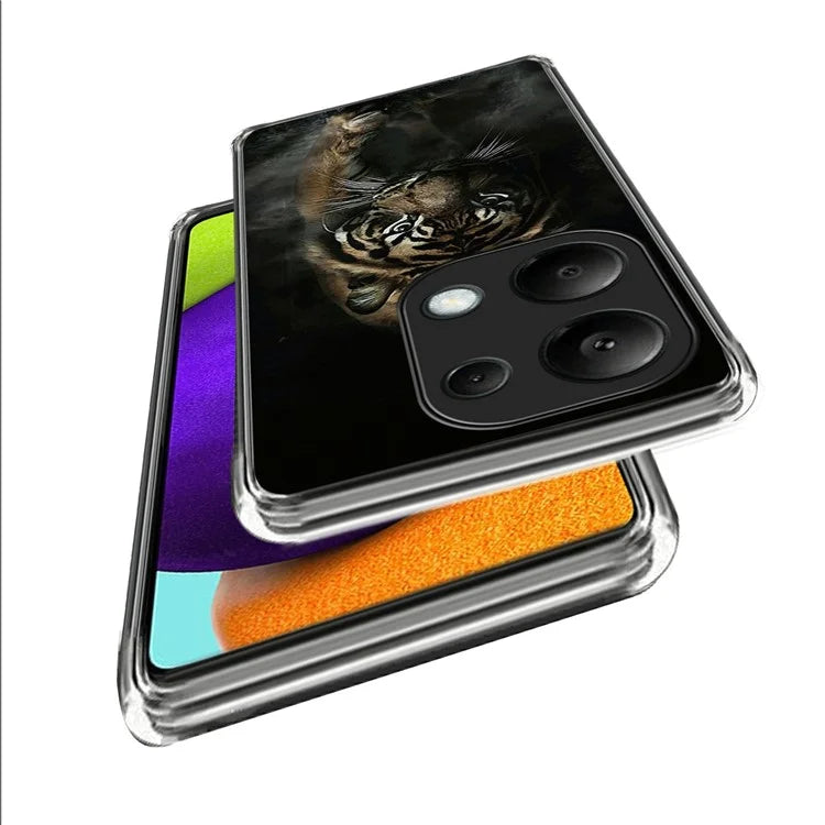For Xiaomi Redmi Note 13 Pro 4G / Poco M6 Pro 4G TPU Case Pattern Printing Ultra-slim Protective Shell