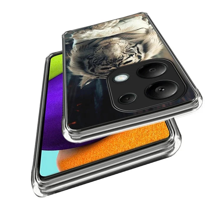 For Xiaomi Redmi Note 13 Pro 4G / Poco M6 Pro 4G TPU Case Pattern Printing Ultra-slim Protective Shell