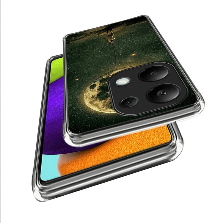For Xiaomi Redmi Note 13 Pro 4G / Poco M6 Pro 4G TPU Case Pattern Printing Ultra-slim Protective Shell