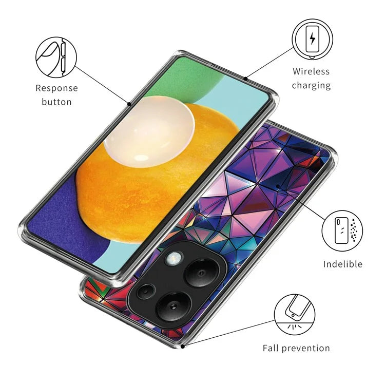 For Xiaomi Redmi Note 13 Pro 4G / Poco M6 Pro 4G TPU Case Pattern Printing Ultra-slim Protective Shell