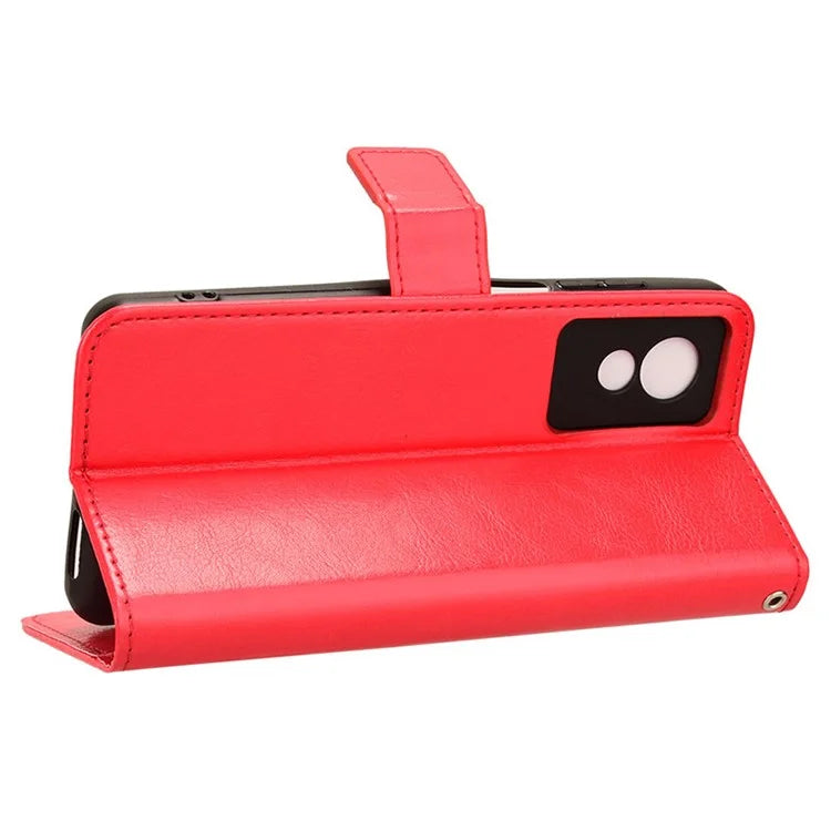 For TCL 501 Wallet Stand Case Crazy Horse Texture Leather Phone Cover