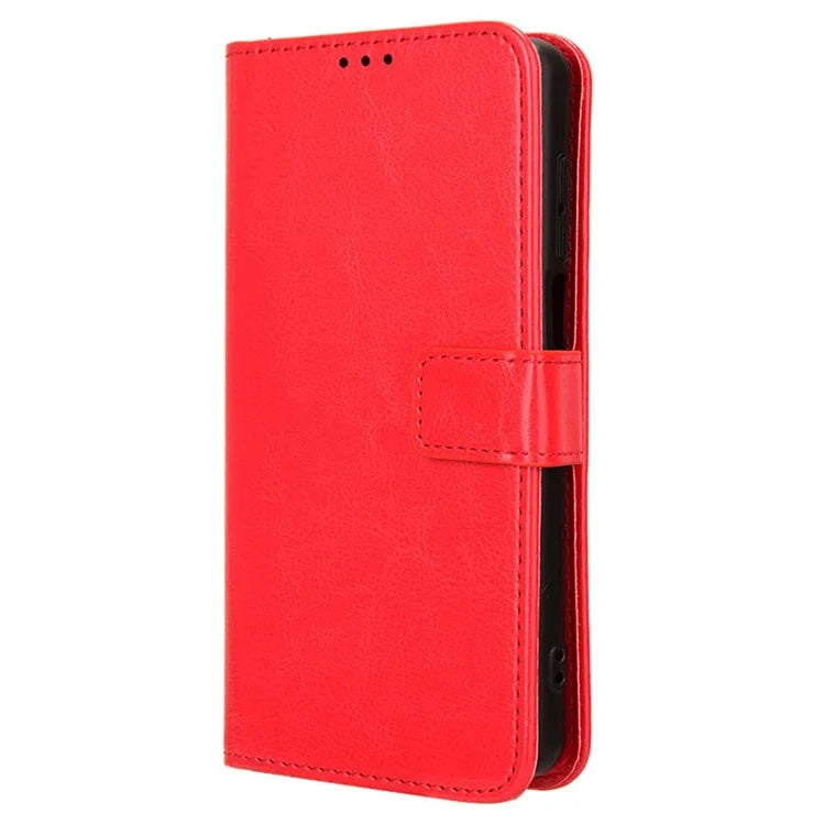 For TCL 501 Wallet Stand Case Crazy Horse Texture Leather Phone Cover
