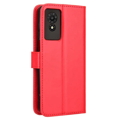 For TCL 501 Wallet Stand Case Crazy Horse Texture Leather Phone Cover