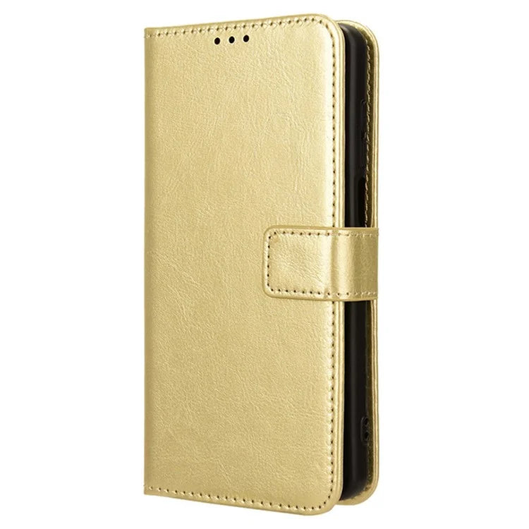 For TCL 501 Wallet Stand Case Crazy Horse Texture Leather Phone Cover