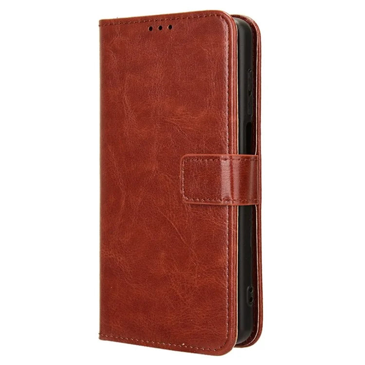 For TCL 501 Wallet Stand Case Crazy Horse Texture Leather Phone Cover