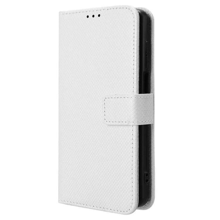 For TCL 501 Wallet Case Diamond Texture PU Leather Phone Cover with Stand