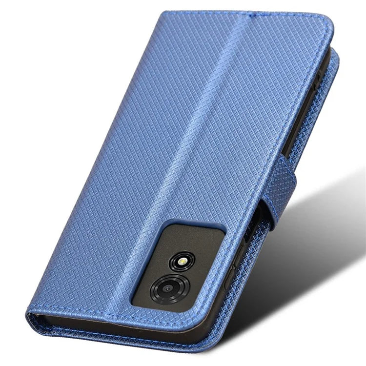 For TCL 501 Wallet Case Diamond Texture PU Leather Phone Cover with Stand