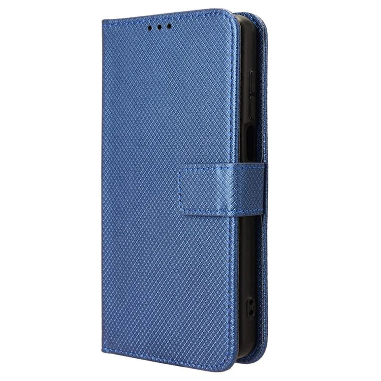 For TCL 501 Wallet Case Diamond Texture PU Leather Phone Cover with Stand