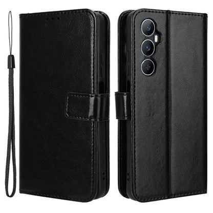 For Realme C65 4G Phone Case Wallet Stand Crazy Horse Texture Cover