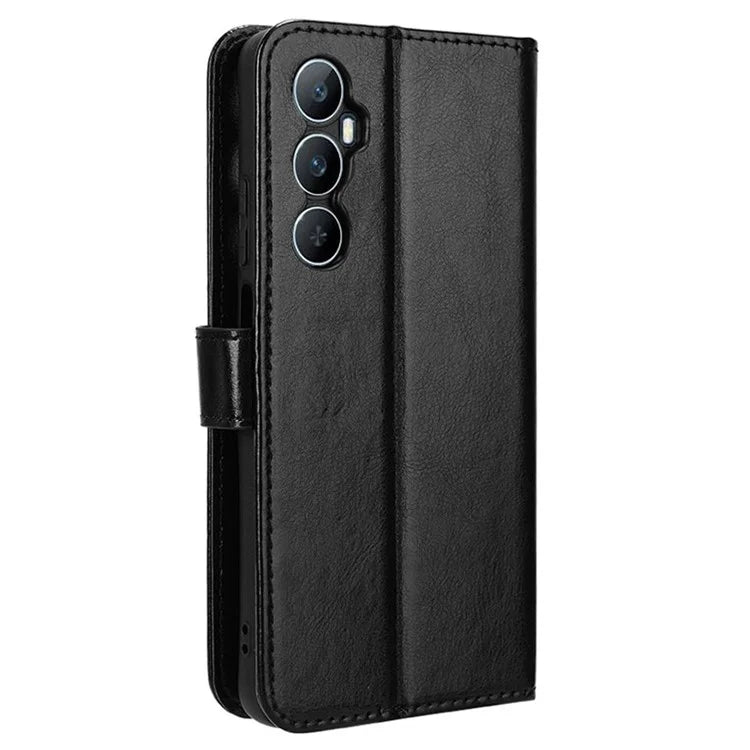 For Realme C65 4G Phone Case Wallet Stand Crazy Horse Texture Cover