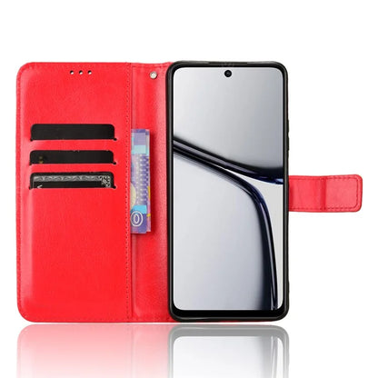 For Realme C65 4G Phone Case Wallet Stand Crazy Horse Texture Cover