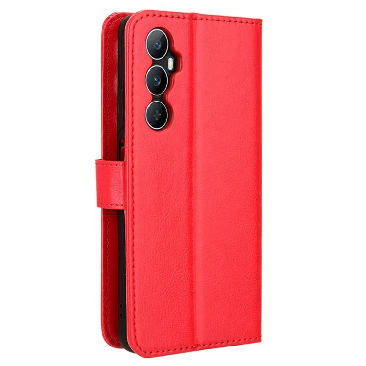 For Realme C65 4G Phone Case Wallet Stand Crazy Horse Texture Cover