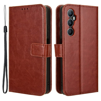For Realme C65 4G Phone Case Wallet Stand Crazy Horse Texture Cover