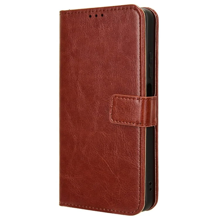For Realme C65 4G Phone Case Wallet Stand Crazy Horse Texture Cover