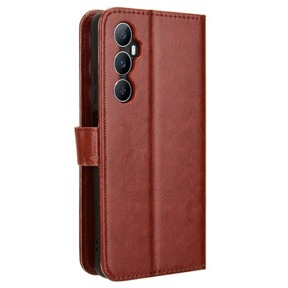 For Realme C65 4G Phone Case Wallet Stand Crazy Horse Texture Cover