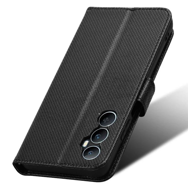 For Realme C65 4G Shockproof Case Diamond Texture PU Leather Phone Wallet Cover