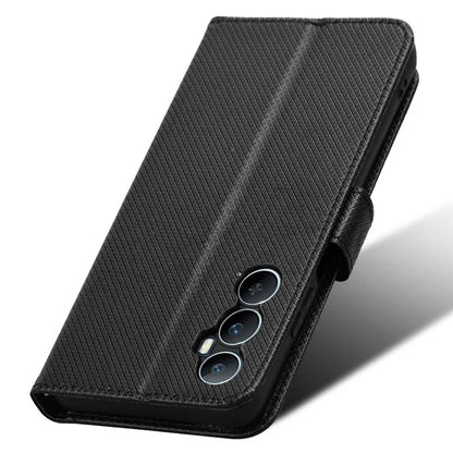 For Realme C65 4G Shockproof Case Diamond Texture PU Leather Phone Wallet Cover