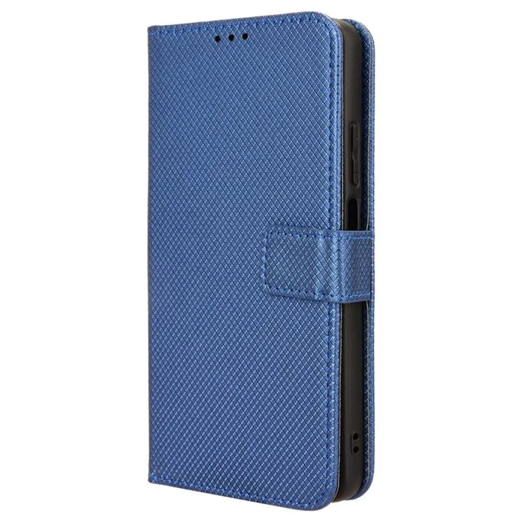 For Realme C65 4G Shockproof Case Diamond Texture PU Leather Phone Wallet Cover