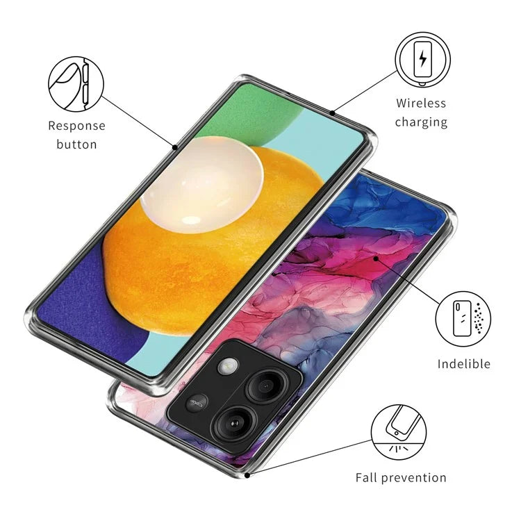 For Xiaomi Redmi Note 13 5G Phone Case Pattern Printing Shockproof Slim TPU Cover