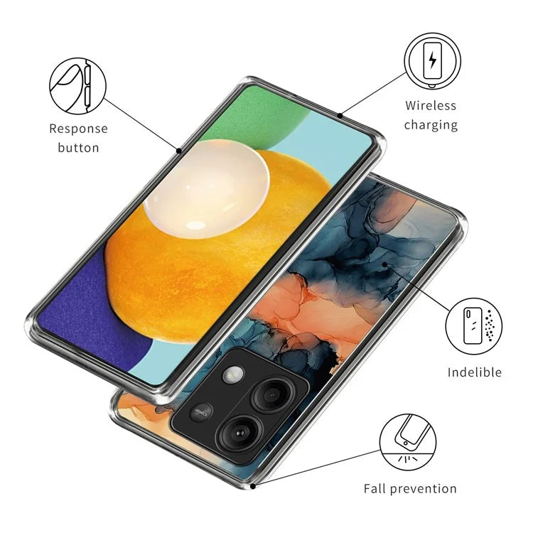 For Xiaomi Redmi Note 13 5G Phone Case Pattern Printing Shockproof Slim TPU Cover
