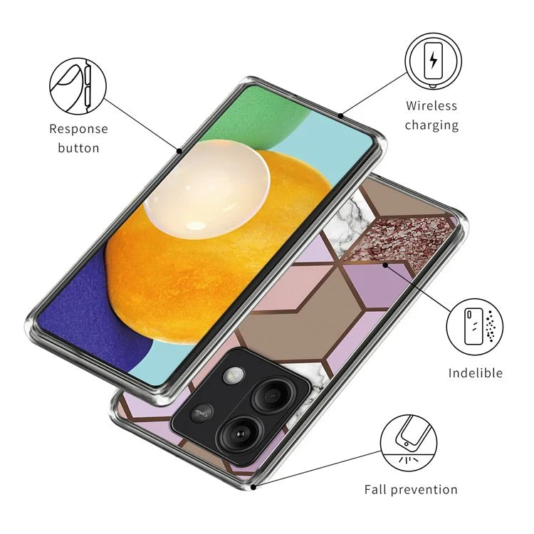 For Xiaomi Redmi Note 13 5G Phone Case Pattern Printing Shockproof Slim TPU Cover
