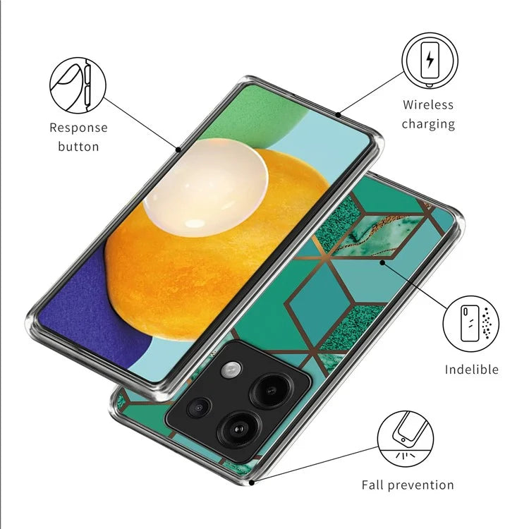 For Xiaomi Redmi Note 13 Pro 5G / Poco X6 5G Back Case Pattern Printing TPU Bump Proof Phone Cover