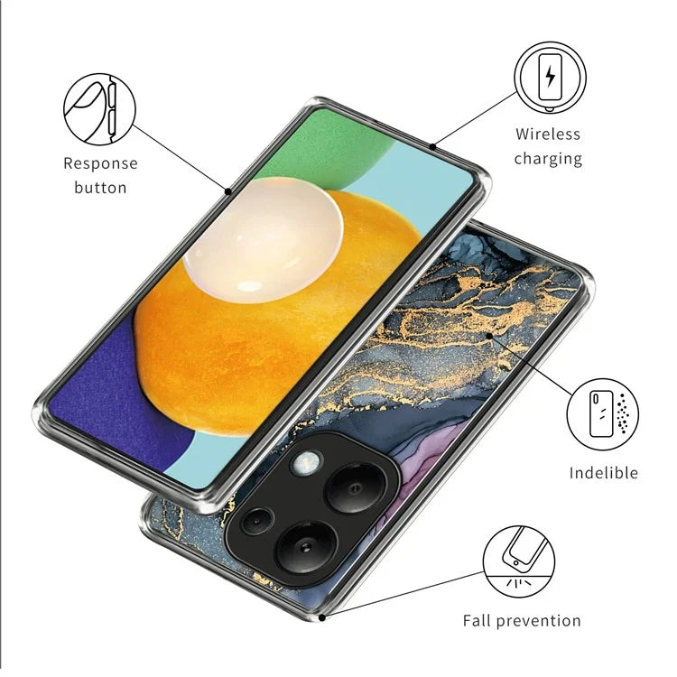 For Xiaomi Redmi Note 13 Pro 4G / Poco M6 Pro 4G Phone Case Pattern Printing TPU Back Cover
