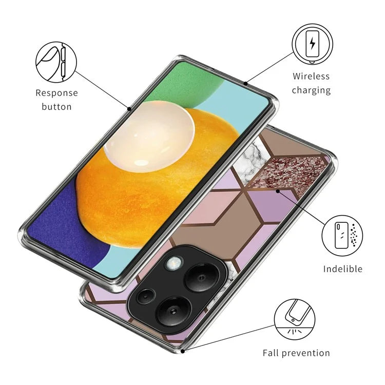 For Xiaomi Redmi Note 13 Pro 4G / Poco M6 Pro 4G Phone Case Pattern Printing TPU Back Cover