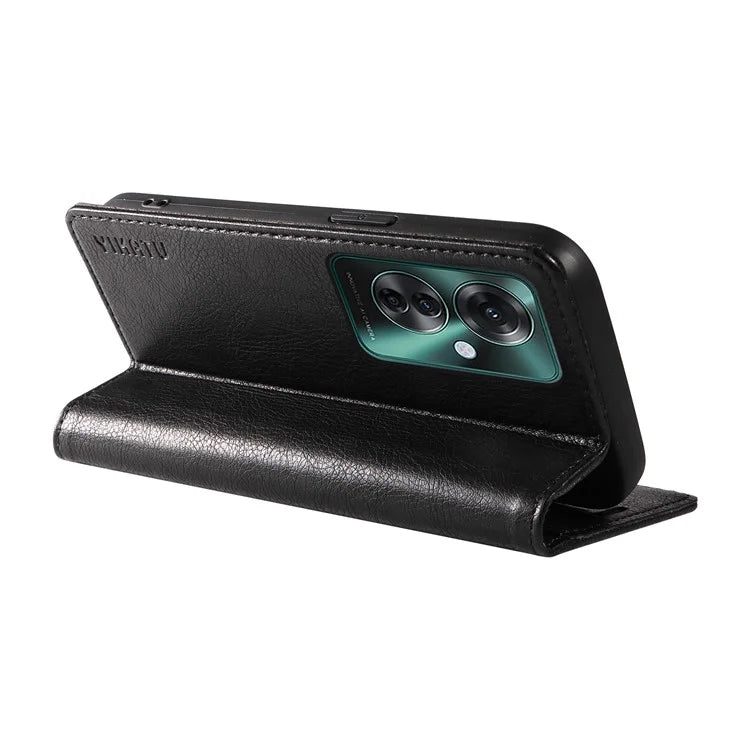 YIKATU YK-006 For Oppo Reno11 F 5G Case Litchi Texture Magnetic Closing Leather Phone Cover