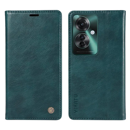 YIKATU YK-006 For Oppo Reno11 F 5G Case Litchi Texture Magnetic Closing Leather Phone Cover