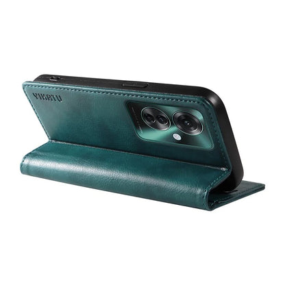 YIKATU YK-006 For Oppo Reno11 F 5G Case Litchi Texture Magnetic Closing Leather Phone Cover