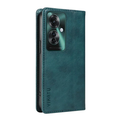 YIKATU YK-006 For Oppo Reno11 F 5G Case Litchi Texture Magnetic Closing Leather Phone Cover